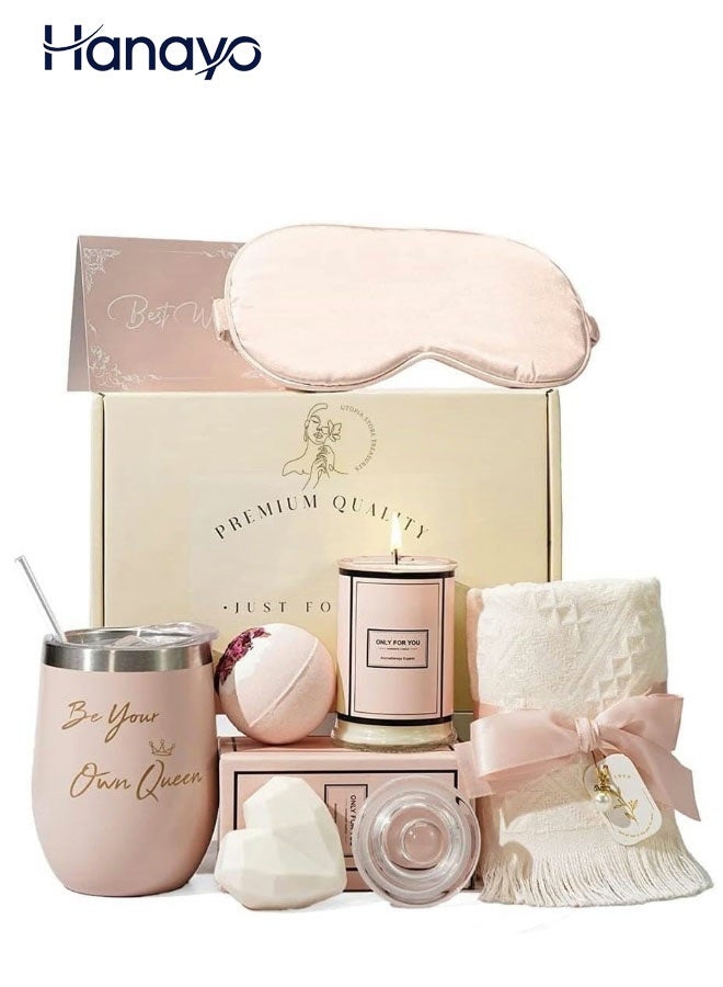 Hanayo Gifts for Women Spa Gift Set for Ladies 7PCS Spa Gift Basket Set with Gift Box Unique Birthday Gifts Relaxation Bath Gift Set for Wife and Best Friend - Image 1