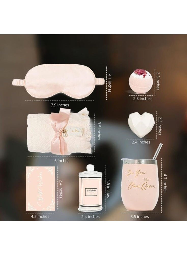 Hanayo Gifts for Women Spa Gift Set for Ladies 7PCS Spa Gift Basket Set with Gift Box Unique Birthday Gifts Relaxation Bath Gift Set for Wife and Best Friend - Image 4