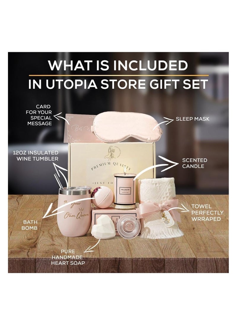 Hanayo Gifts for Women Spa Gift Set for Ladies 7PCS Spa Gift Basket Set with Gift Box Unique Birthday Gifts Relaxation Bath Gift Set for Wife and Best Friend  - Image 2