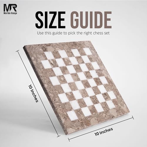 MARBLE RANGE Marble Chess Set for Adults 10 Handmade Oceanic  White Board Game with 32 Chess Pieces 2 Extra Queens  Storage Box Luxury Travel Game Elegant for Home Decor - Image 5