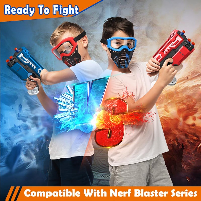 POKONBOY 4 Pack Tactical Mask for Kids, Safety Goggles Compatible with Nerf Rival, Apollo, Zeus, Khaos, Atlas, & Artemis Blasters Age 8+ Years Old - Image 5