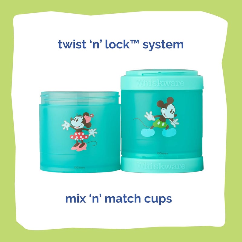 Whiskware Disney Stackable Snack Containers for Kids and Toddlers 3 Stackable Snack Cups for School and Travel Mickey and Minnie - Image 3