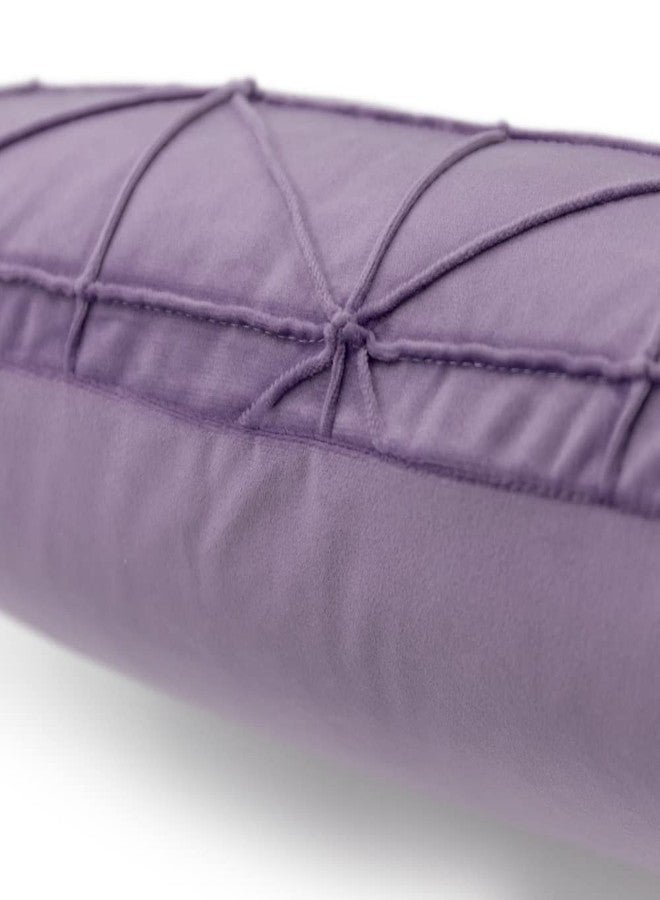 JWH Velvet Throw Pillow Cover Decorative Geometric Pillow Case Soft Pillowcase Plush Cushion for Bed Couch Bedroom Car 14x24 Inch Purple Lilac - Image 5