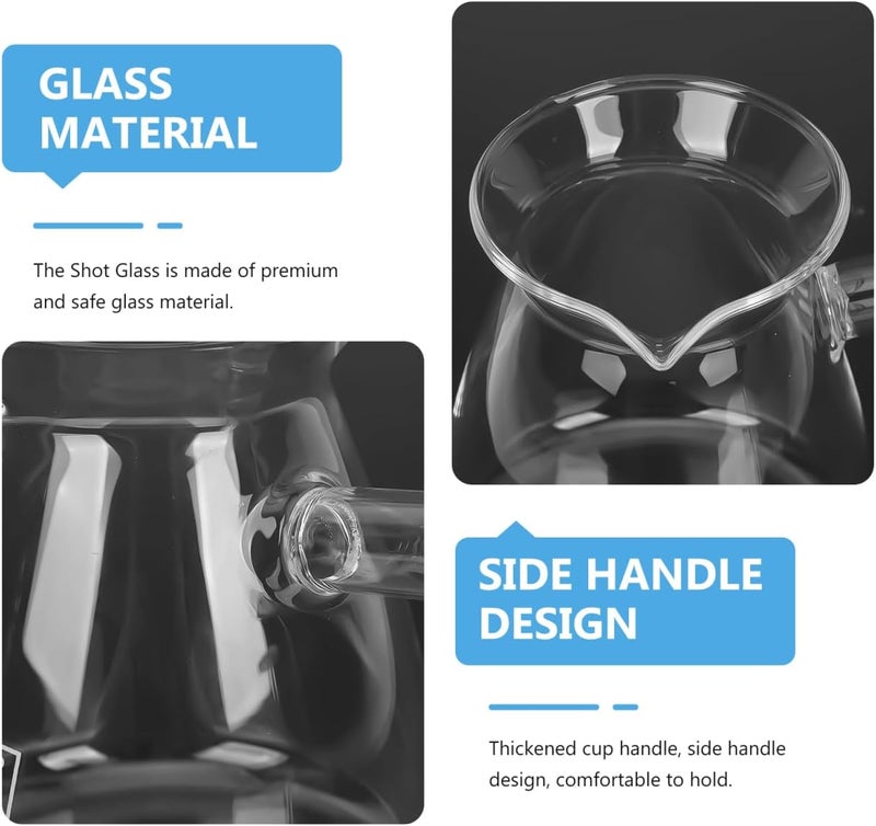 Luxshiny Side Handle Turkish Coffee Pot: Glass Boiling Pot for Coffee, Tea, Milk - Compact Design with V-Shaped Spout for Controlled Pouring - 450ml/15.22oz - Image 3