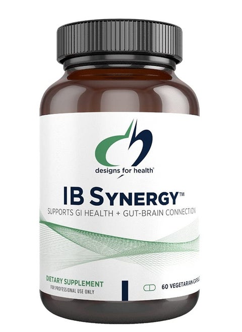IB Synergy - Support GI Health, Digestion + Brain-Gut Connection - Enteric Nervous System Support Supplement with 5-HTP, L-Glutamine + Saccharomyces (60 Capsules)