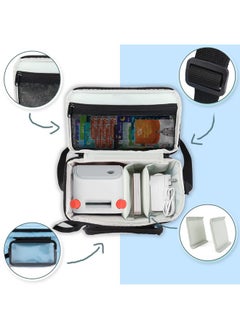 Annmore Carrying Case For Tonies Figures And Toniebox Travel Bag With Removeable Clear Pocket For Tonies Characters Blue  - Image 3