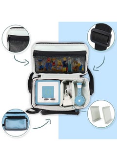 Annmore Carrying Case For Tonies Figures And Toniebox Travel Bag With Removeable Clear Pocket For Tonies Characters Blue  - Image 2