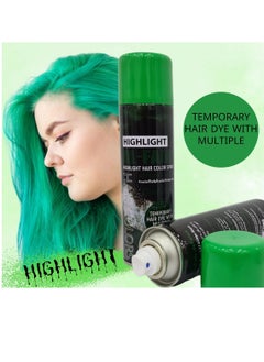 Generic Highlight Spray Hair Temporary Coloring- Green color - 150 Ml 