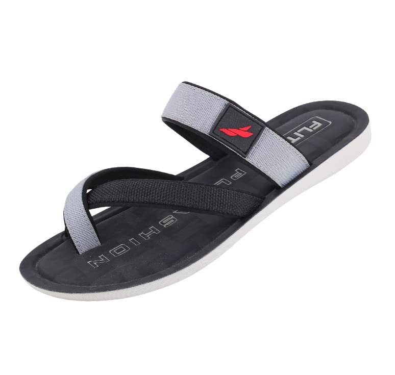 FLITE Men's Slippers/Sandals/Flats/Thong Slippers Ethnic Slippers for Boy's/Cushion Footbed(Size 6 UK-10 UK) (BLACK, numeric_10) - Image 3