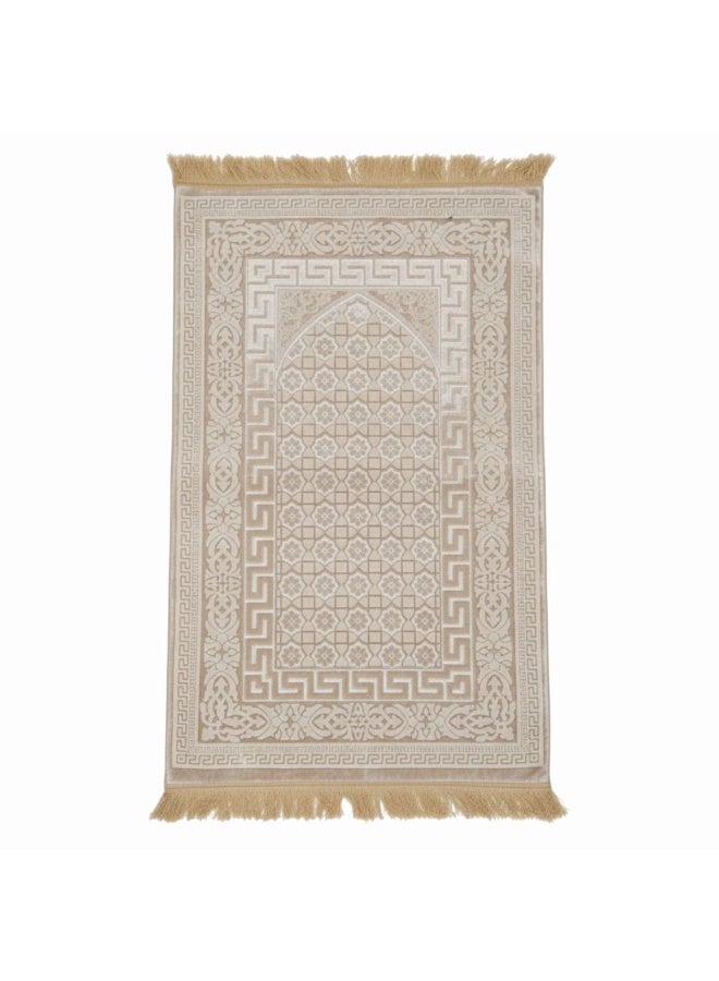 Museum Memory Foam Prayer Mat Safaa. Velvet Comfortable Prayer Rug. Elegant Essential Design Sajadah with Foam - Image 1