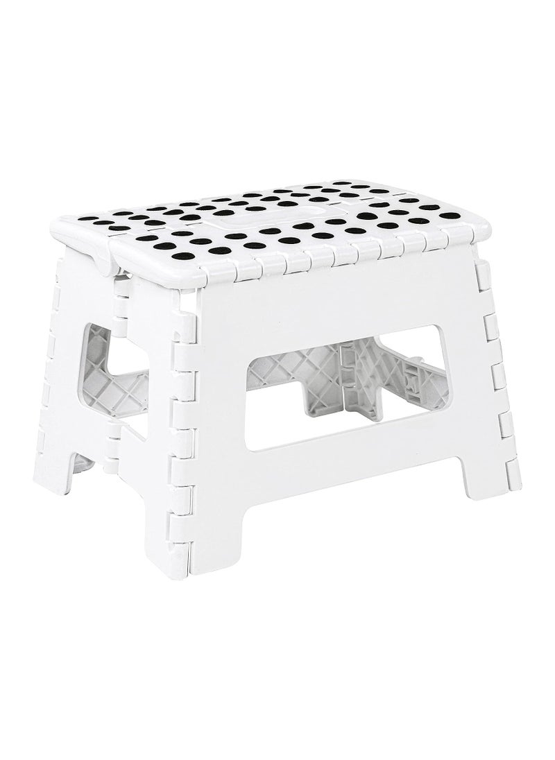RATSAW - Folding Step Stool 9inch Super Strong Foldable Step Stool Lightweight For Kids and Adults with 300 lbs Holding Capacity Great for Kitchen Bathroom and Bedroom White - Image 1