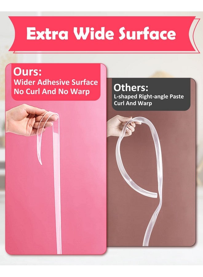 Loiion Baby Proofing Clear Edge Protector Strip Soft Corner Protectors For Kids Baby Child Safety Corner Guards For Furniture Against Sharp Corners For Tables Drawers Sink Wall 1.2In X 3.3Ft - Image 3