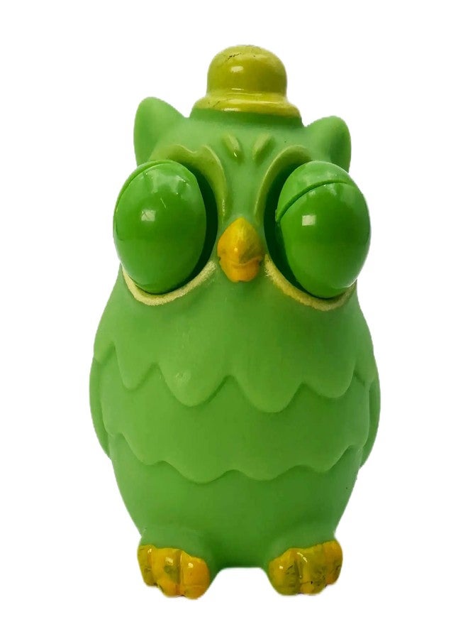 Buko Cute Owl Shaped Decompression Fidget Toy with Popping Eyes - Stress Relief Gadget for Kids and Adults (Green Owl) - Image 1