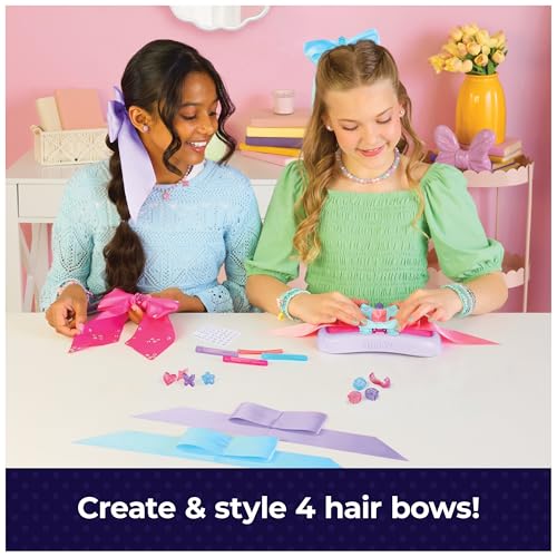 Cool Maker Hair STYLd Bow Maker Make Remake 4 Bows Hair Accessories Arts and Crafts Kit Kids Toys for Girls Ages 6 and up - Image 5
