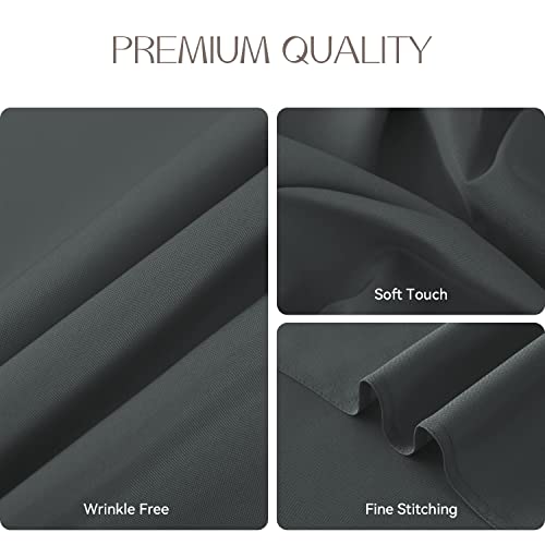 Romanstile Rectangle Tablecloth - Waterproof and Wrinkle Resistant Washable Polyester Table Cloth for Kitchen Dining/Party/Wedding Indoor and Outdoor Use (60 x 102 inch, Dark Grey) - Image 4