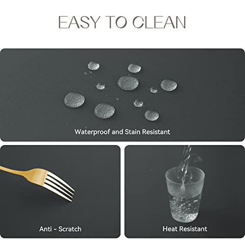 Romanstile Rectangle Tablecloth - Waterproof and Wrinkle Resistant Washable Polyester Table Cloth for Kitchen Dining/Party/Wedding Indoor and Outdoor Use (60 x 102 inch, Dark Grey) - Image 3
