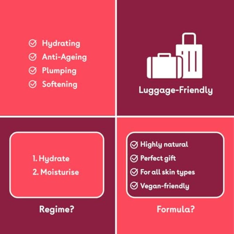 Q+A Hydrating Heroes Skincare Gift Set – A Giftset with Hyaluronic Acid Facial Serum 30ml, Daily Moisturiser 75ml for Dry, Dehydrated Skin, Vegan, Cruelty-Free, for Soft, Supple Complexion - Image 3