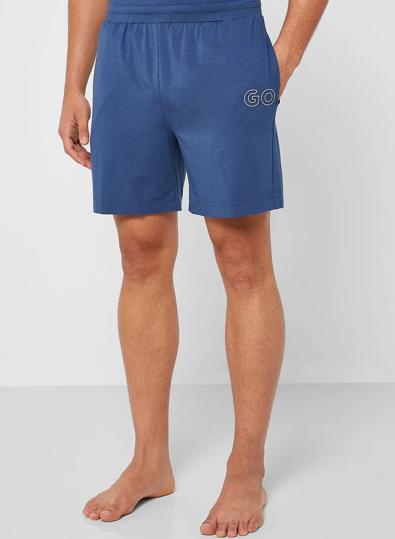HUGO Logo Crew Neck T-Shirt And Shorts Set