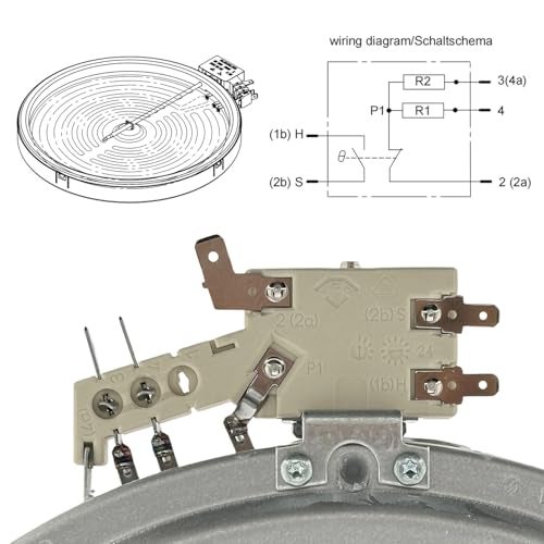 ORIGPARTS 316555800, W10275049 Range Dual Radiant Surface Element Heater 6/9 Inch, 2500W/1200W Compatible with Whirlpool Frigidaire, Replaces 316224300, 316418400, 316418401, 318198932, WPW10275049, W10173896 - Image 3