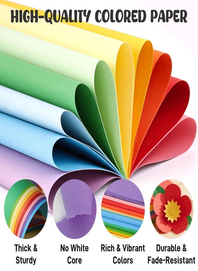 Booknow 60 Sheets Colored Cardstock Paper for Crafts, 30 Assorted Colors 70lb/180GSM Construction Paper, 12x12 Inches, Scrapbook & DIY Crafts, Back to School Supplies - Image 2