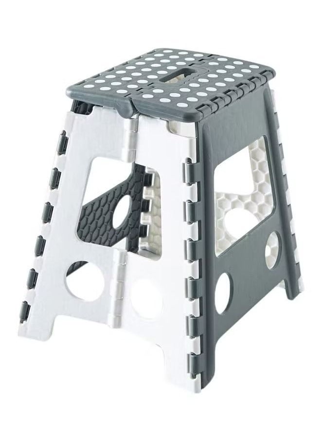 Generic Robin Plastic Foldable Stool Grey/White 29 x 22x 39 centimeter  - Image 1