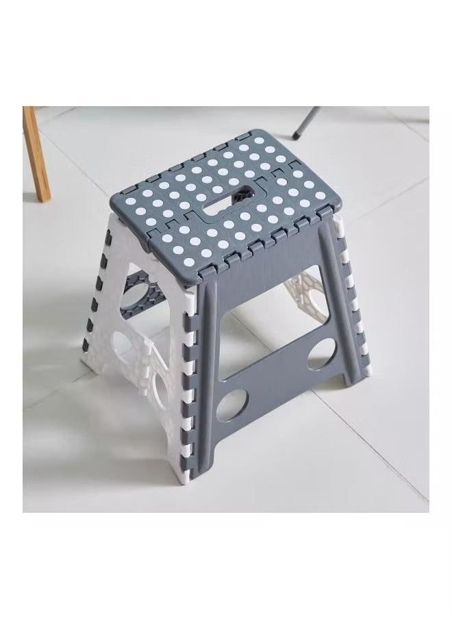 Generic Robin Plastic Foldable Stool Grey/White 29 x 22x 39 centimeter  - Image 2