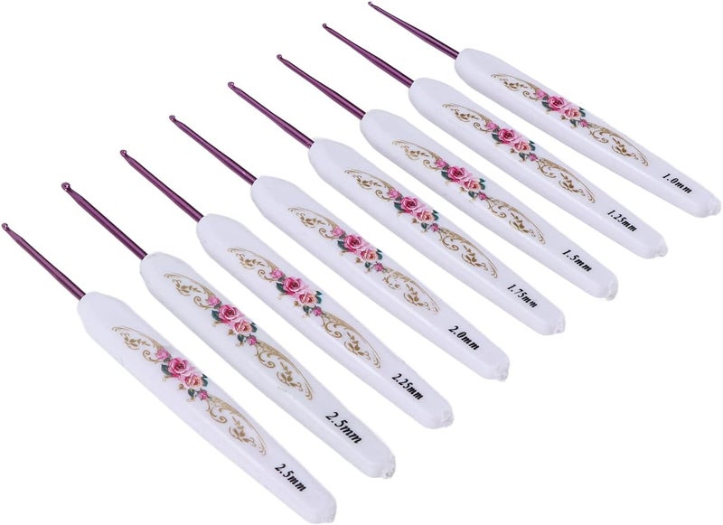 Ergonomic Crochet Hooks Set, Aluminum Knitting Tool Set with Comfort Grip Handle, 16 - Piece DIY Crochet Needles in Carry Bag for Beginners and Enthusiasts (Roseate) - Image 2