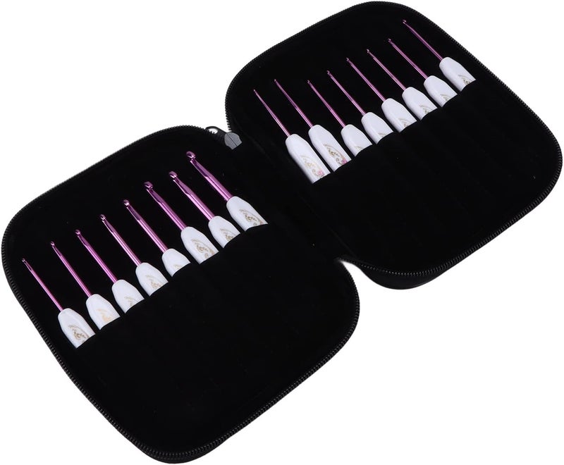 Ergonomic Crochet Hooks Set, Aluminum Knitting Tool Set with Comfort Grip Handle, 16 - Piece DIY Crochet Needles in Carry Bag for Beginners and Enthusiasts (Roseate) - Image 4
