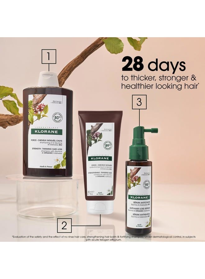 Klorane Strengthening Shampoo - with Quinine & Edelweiss For Thinning Hair - Support Thicker Hair - Silicone, Paraben & Sulfate Free - 13.5 fl. oz. - Image 5