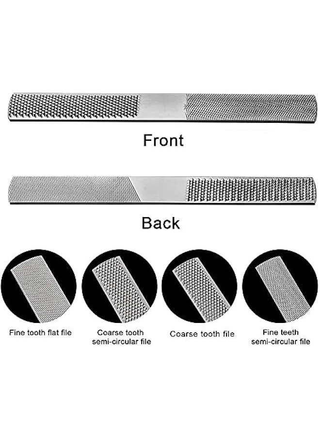 Wood Rasp File 4 Way Hand File and Round Rasp, Half Round Flat & Needle Files Wood Rasp Set for Sharping Wood and Metal Tools  - Image 2