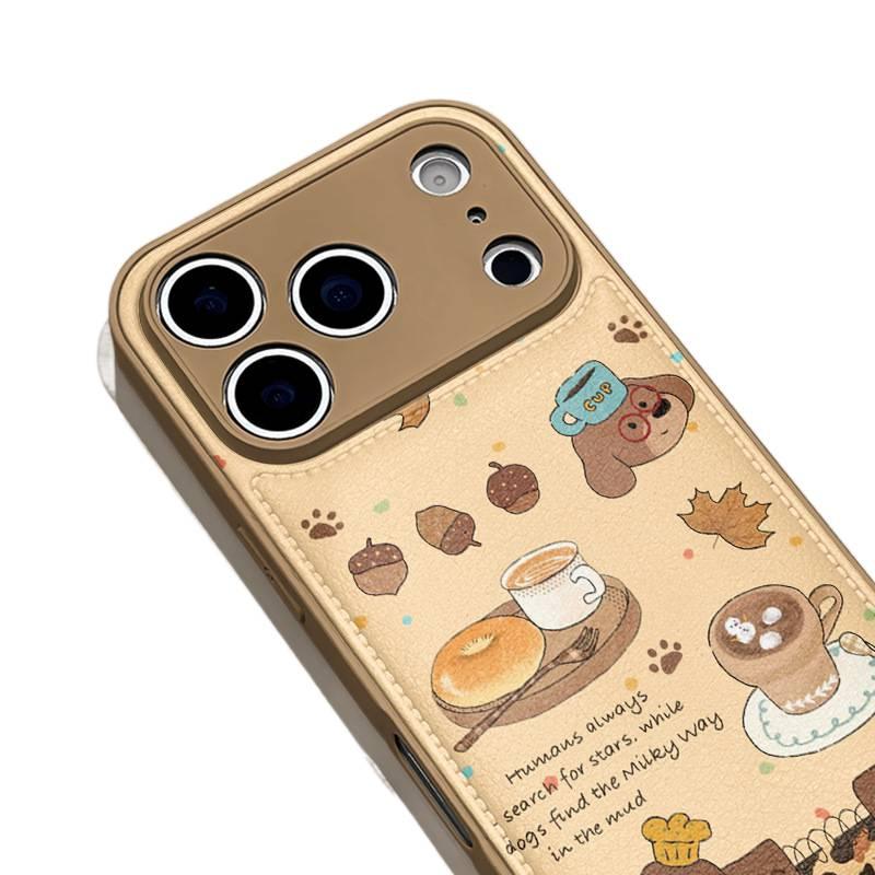 iPhone 14 Plus Scratch Resistant Leather Protective Texture for iPhone 14 14 Plus 14 Pro 14 Pro Max with Leopard Print Dachshund Pattern and Anti - Image 4