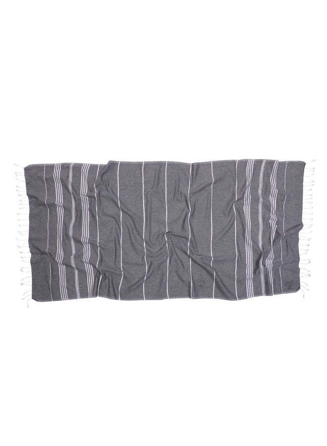 HABER Extra Large 100% Cotton Bath Towel, Size 94 X 178 cm, Quick Absorption and Faster Drying Towel - Ideal for Bath, Beach, Travel, Pool, Yoga (Pack of 1, XL Size, Grey) - Image 3