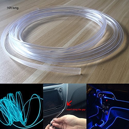Jonscart 3.0mm Plastic Skirt Side Glow Optic Fiber Cable Car Light Decor (Length:5meters/16ft) - Image 2