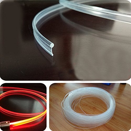 Jonscart 3.0mm Plastic Skirt Side Glow Optic Fiber Cable Car Light Decor (Length:5meters/16ft) - Image 4