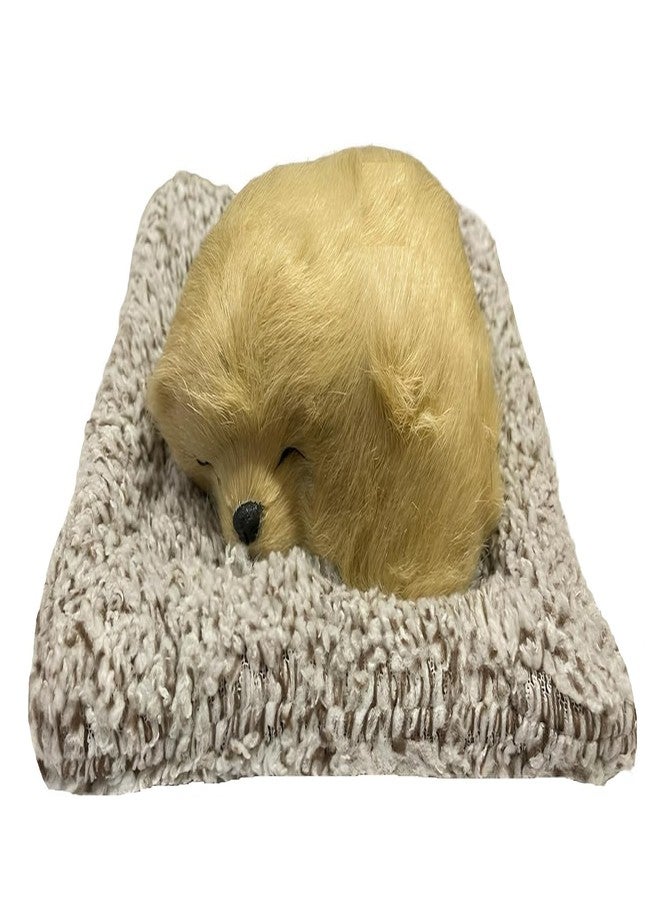kunya Sleeping Dog On Carpet Silicone Animal Toy for Car Dashboard, Office Desk (no Sound)(Size: 8 cm) Multi Design - Image 3
