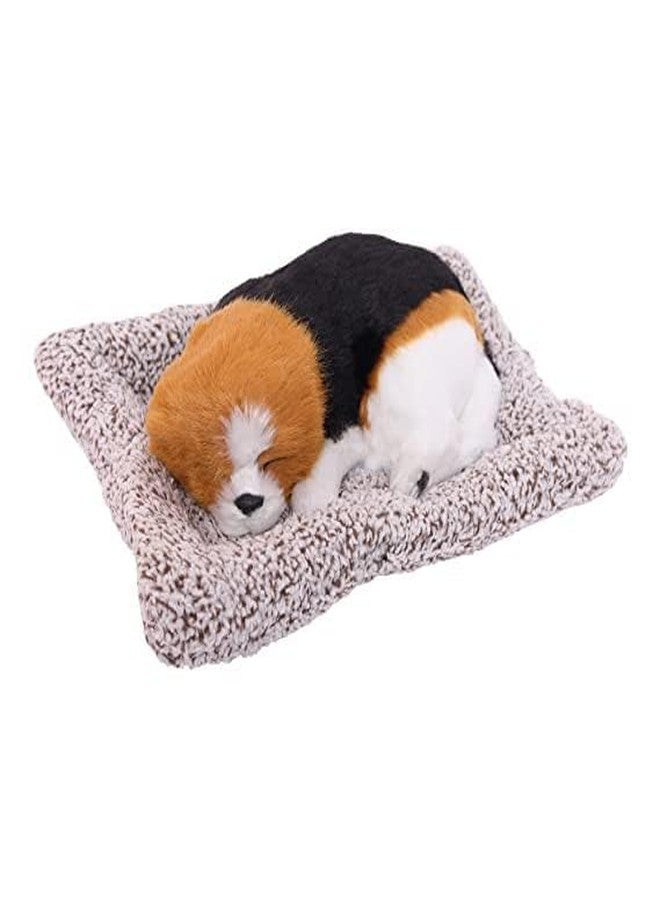 kunya Sleeping Dog On Carpet Silicone Animal Toy for Car Dashboard, Office Desk (no Sound)(Size: 8 cm) Multi Design - Image 1