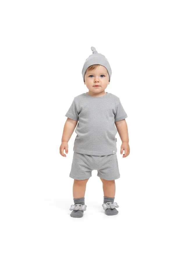 Bambimici Little Boss Baby Knot Hat & Elephant Socks Set