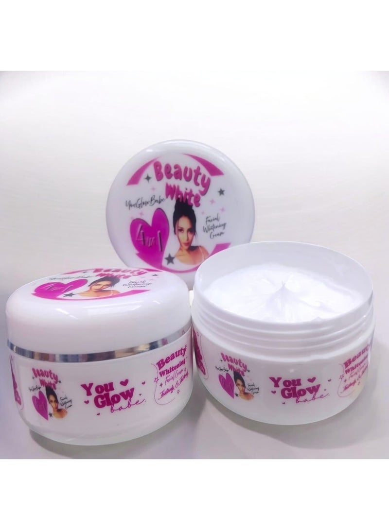 جلو كريم الوجه You Glow Babe 4-in-1 لتفتيح البشرة – كومبو 2 قطع (2×100مل) | كريم لتفتيح، تقشير وشد البشرة لإشراقة طبيعية - Image 3