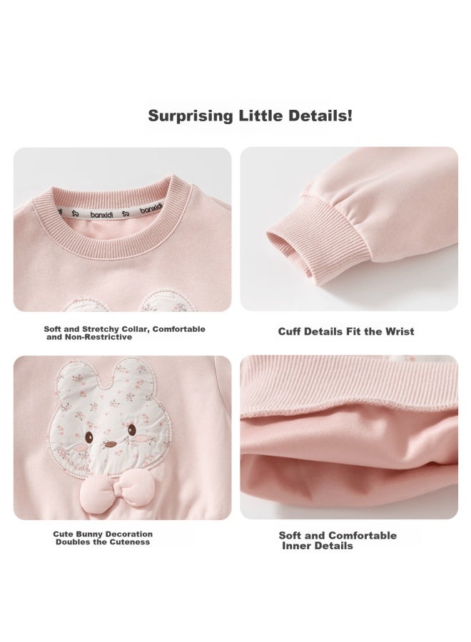 Benhedi Banxidi Girls' Pullover Hoodie Spring And Autumn New Stylish Children's Long Sleeve Toddler Spring Baby Top - Image 2