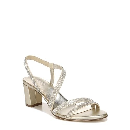 Naturalizer Womens Vanessa2 Rhinestone Embellished Strappy Heeled Sandal ,Champagne Light Gold,5M - Image 1