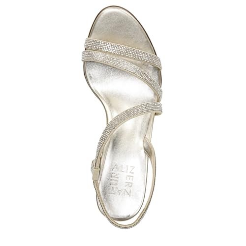 Naturalizer Womens Vanessa2 Rhinestone Embellished Strappy Heeled Sandal ,Champagne Light Gold,5M - Image 5
