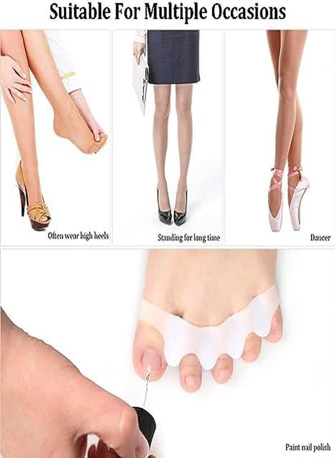 Dingger Toe Separator for Feet Toe Spacers Correct Toes Yoga Silicone Hammer Toe Corrector for Women & Men Correct Toe Straighteners for Overlapping Toes (All Finger Toe Separator) - Image 5