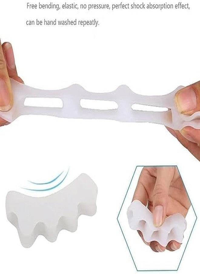Dingger Toe Separator for Feet Toe Spacers Correct Toes Yoga Silicone Hammer Toe Corrector for Women & Men Correct Toe Straighteners for Overlapping Toes (All Finger Toe Separator) - Image 2