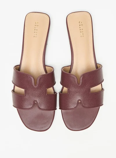 Celeste Womens Textured Slip-On Flat Sandals