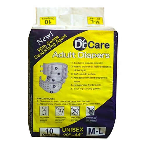 Dr. Care Dr Care Hygiene Incontinence Unisex ADULT Diapers | with Anti Bacteria + Legcuffs | With Gentle Deodorizer Agent | Super Absorbant & Leak Proof Leg Guard | M-XL - Image 3
