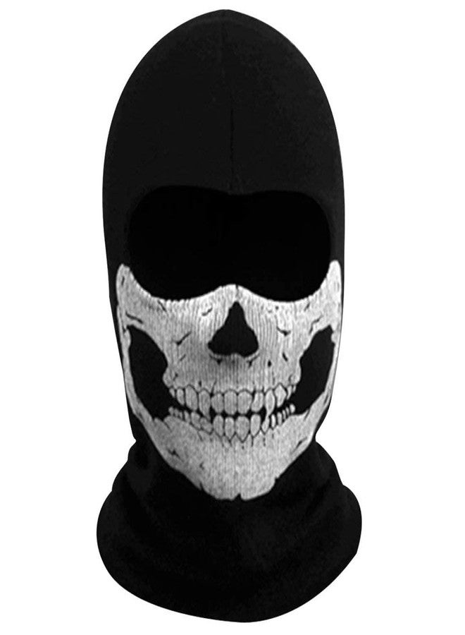 Ankelesz Black Skull Full Face Mask, Halloween Cosplay Outdoor Sport Cycling Skiing Hiking - Image 2