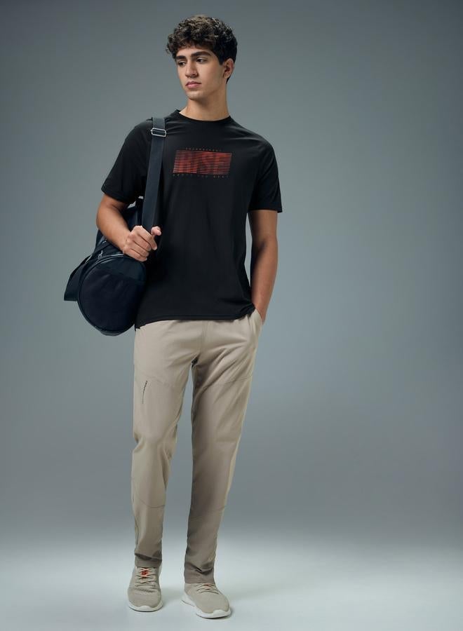 Technosport Men Typography Print Slim Fit T-Shirt - Image 3