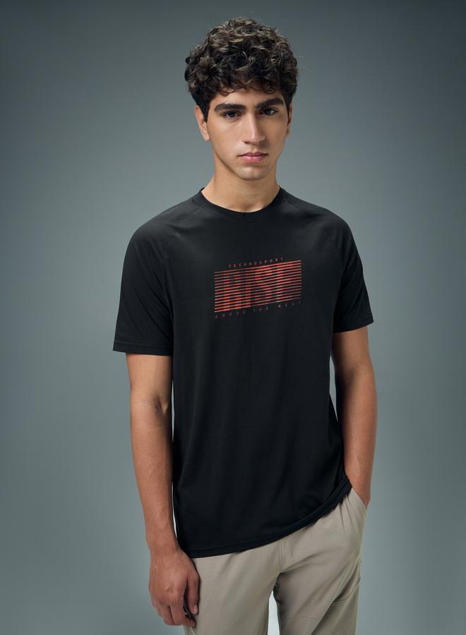Technosport Men Typography Print Slim Fit T-Shirt - Image 4
