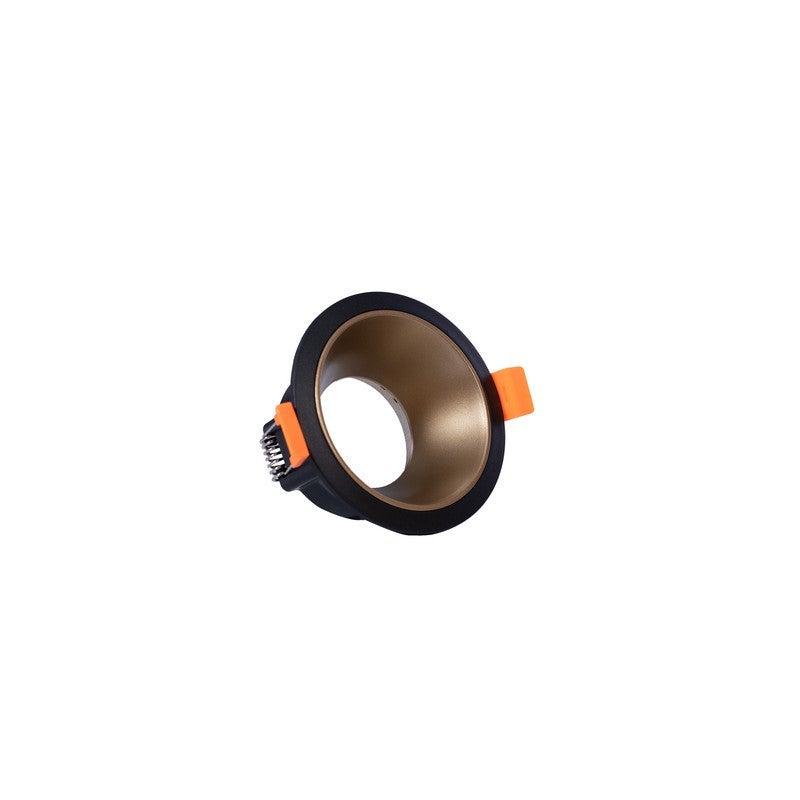 Jana Light Empty round plastic spotlight with a thin lip, black and gold, Jana Light LT-230 quantity 10 - Image 2