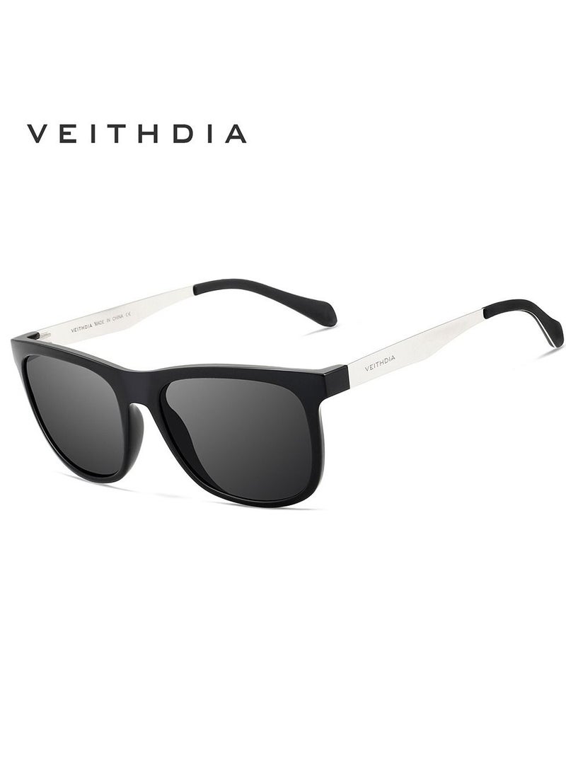 Veithdia Stainless Steel Square Polarized UV Resistant Sunglasses - Image 1